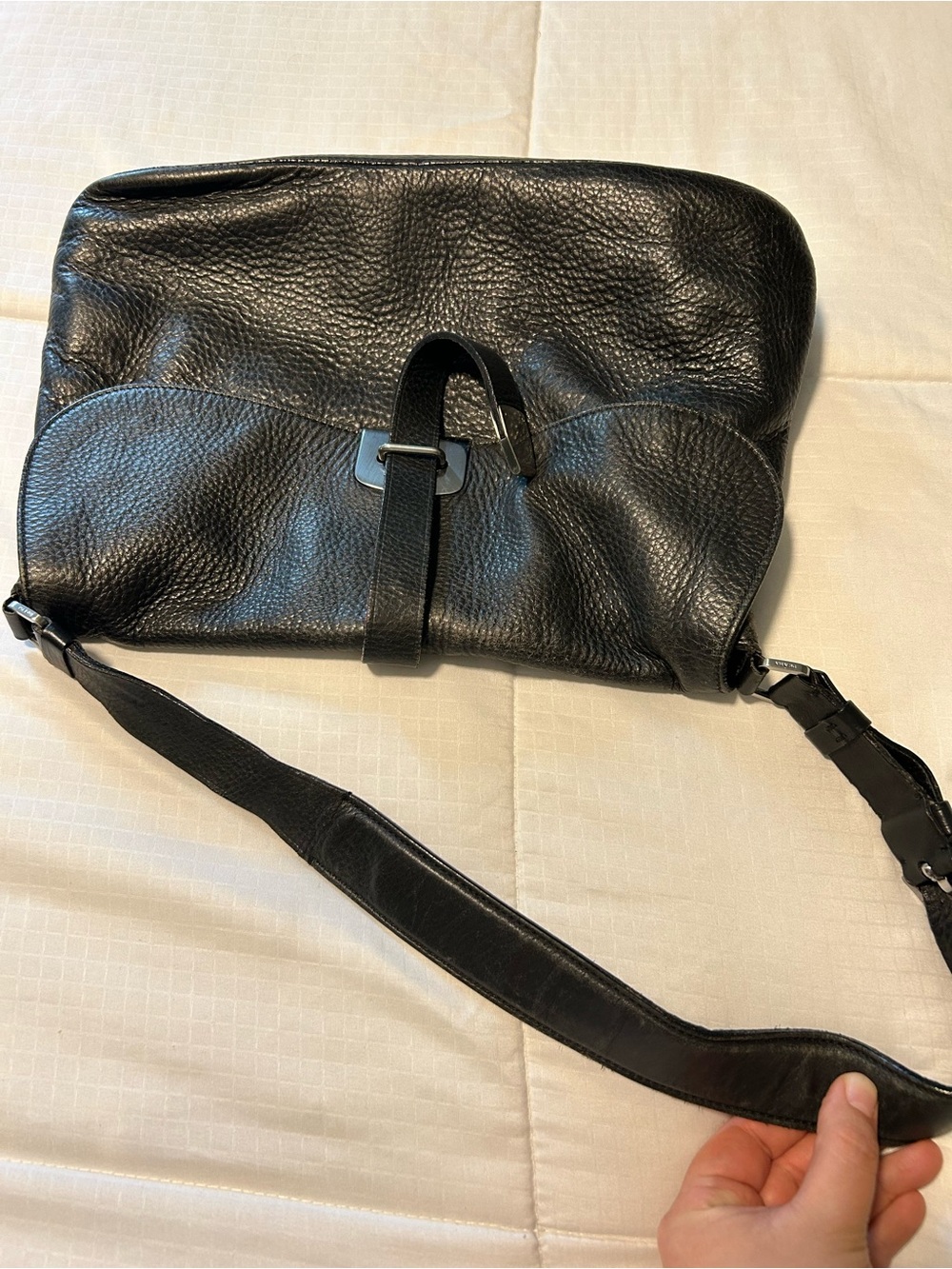 Prada Black Leather Shoulder Bag - Picture 9 of 9